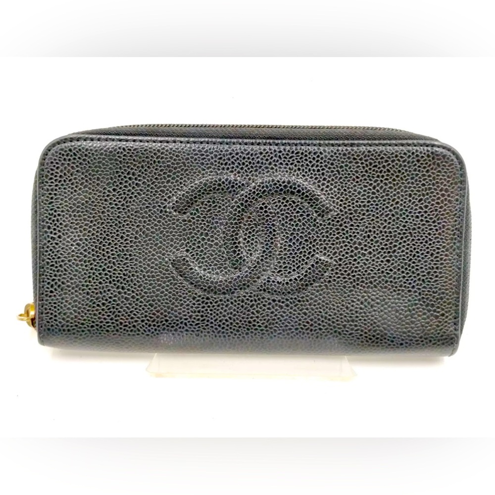 CHANEL CAVIER ZIP AROUND WALLET